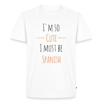 Espagnol Espagnol Espagnol Pays Dire Dire Cadeau - T-shirt Premium bio Homme - blanc - Devant - Nico (187cm)