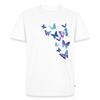 papillons - T-shirt Premium bio Homme - blanc - Devant - Nico (187cm)