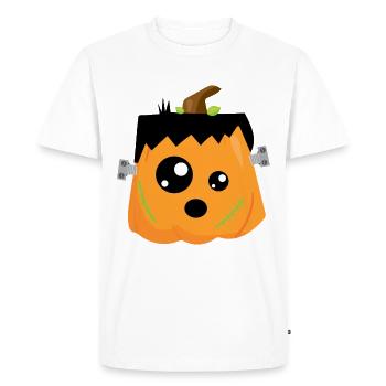 pumpkin - Men's Premium Organic T-Shirt - white - Front - Nico (187cm)
