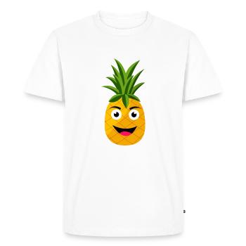 ananas - T-shirt Premium bio Homme - blanc - Devant - Nico (187cm)