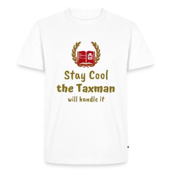 Conseiller fiscal et contrôleur fiscal - T-shirt Premium bio Homme - blanc - Devant - Nico (187cm)