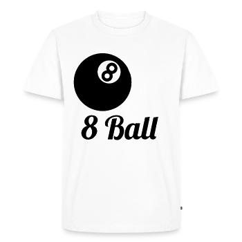 8 balles - T-shirt Premium bio Homme - blanc - Devant - Nico (187cm)