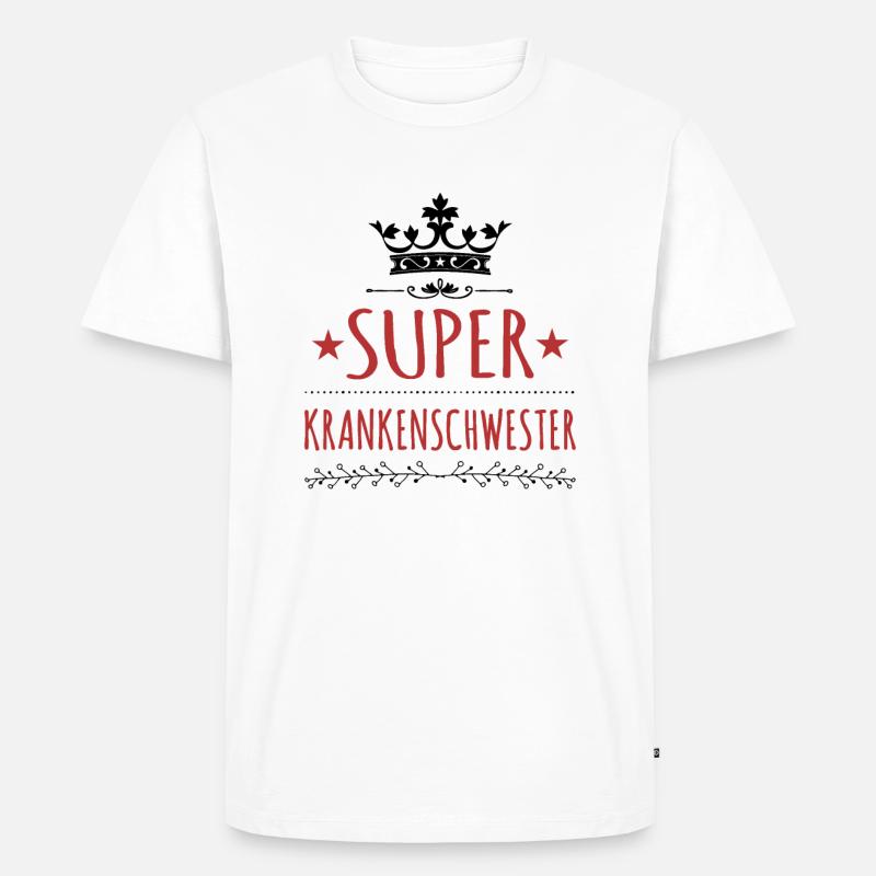 Krankenschwester - Männer Premium Bio T-Shirt - Weiß