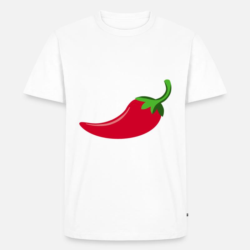 Scharfe Chilly - Männer Premium Bio T-Shirt - Weiß