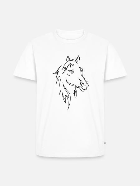 Horse head - Men's Premium Organic T-Shirt - white