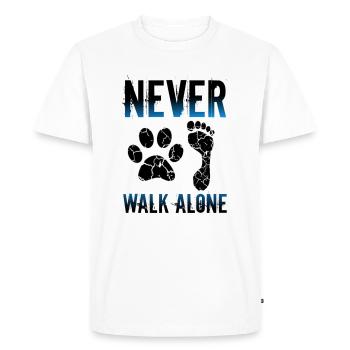 Never walk alone - Men's Premium Organic T-Shirt - white - Front - Nico (187cm)