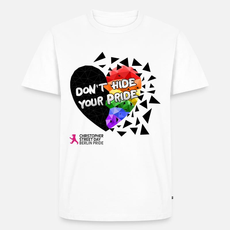 DON´T HIDE YOUR PRIDE - Männer Premium Bio T-Shirt - Weiß