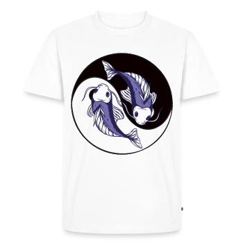 Pisces yin yang - Men's Premium Organic T-Shirt - white - Front - Nico (187cm)