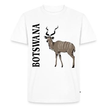 Botswana - Kudu Antelope - Safari - Africa - Men's Premium Organic T-Shirt - white - Front - Nico (187cm)