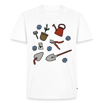 Fleuriste - T-shirt Premium bio Homme - blanc - Devant - Nico (187cm)