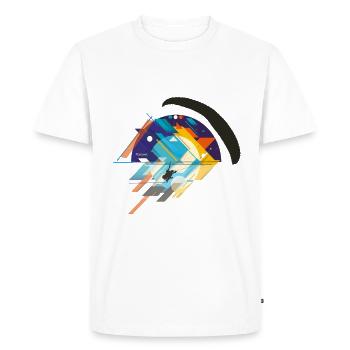 Parapente Parapente Montagnes Vintage - T-shirt Premium bio Homme - blanc - Devant - Nico (187cm)