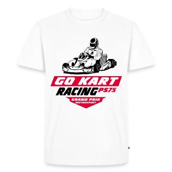 GoKart - Karting - Kart - Go Kart - T-shirt Premium bio Homme - blanc - Devant - Nico (187cm)