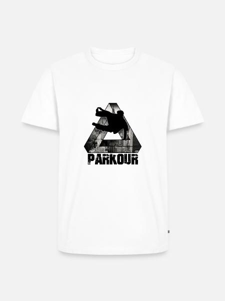Parkour triangle impossiblecity style - Men's Premium Organic T-Shirt - white