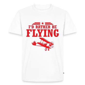 Flying Pilot Aviation Gift Airplane - Men's Premium Organic T-Shirt - white - Front - Nico (187cm)