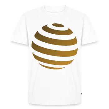 3d rond sphère - T-shirt Premium bio Homme - blanc - Devant - Nico (187cm)