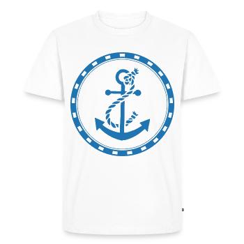 Ancre - Anchor - Maritim - Nautik - T-shirt Premium bio Homme - blanc - Devant - Nico (187cm)