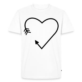 Heart Line Arrow - Men's Premium Organic T-Shirt - white - Front - Nico (187cm)