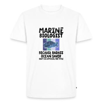 Biologistes marins Biologie marine - T-shirt Premium bio Homme - blanc - Devant - Nico (187cm)