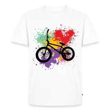 Bmx - T-shirt Premium bio Homme - blanc - Devant - Nico (187cm)
