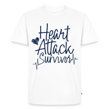 Heart attack Surviving patient Heart attack - Men's Premium Organic T-Shirt - white - Front - Nico (187cm)