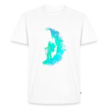 Climbing climber / climber art - Men's Premium Organic T-Shirt - white - Front - Nico (187cm)