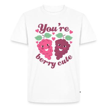 Berry Cute - Men's Premium Organic T-Shirt - white - Front - Nico (187cm)