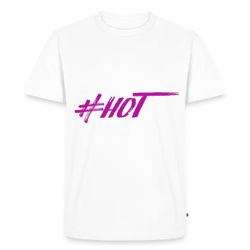 #HOT - Men's Premium Organic T-Shirt - white - Front - Nico (187cm)