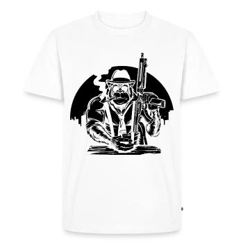 Mafia Gorilla BK - T-shirt Premium bio Homme - blanc - Devant - Nico (187cm)