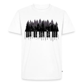Forêt de piano pour joueurs de piano et professeurs de piano - T-shirt Premium bio Homme - blanc - Devant - Nico (187cm)