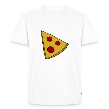 small pizza - Men's Premium Organic T-Shirt - white - Front - Nico (187cm)