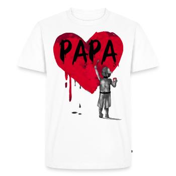 Daddy-son - Men's Premium Organic T-Shirt - white - Front - Nico (187cm)