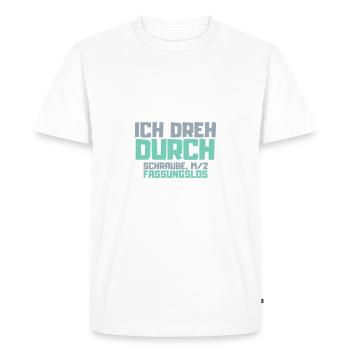 Vis mécanique de moteur M2 voiture F060 - T-shirt Premium bio Homme - blanc - Devant - Nico (187cm)