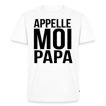 CALL ME DAD - Men's Premium Organic T-Shirt - white - Front - Nico (187cm)