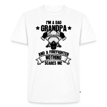 Je suis un père papy et un cadeau de pompier - T-shirt Premium bio Homme - blanc - Devant - Nico (187cm)