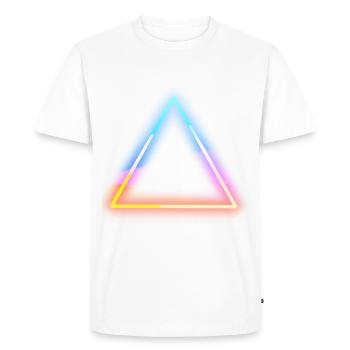 Modern luminous neon three corners - Men's Premium Organic T-Shirt - white - Front - Nico (187cm)