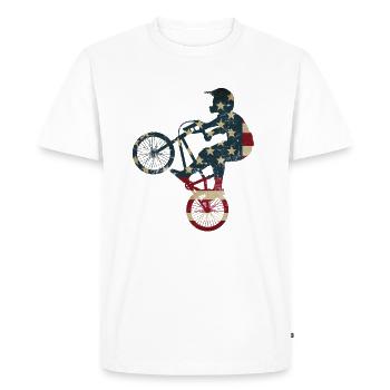 BMX BMXer - T-shirt Premium bio Homme - blanc - Devant - Nico (187cm)