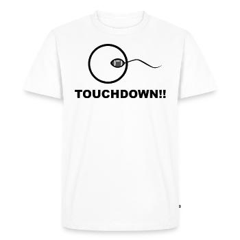Toucher du football américain - T-shirt Premium bio Homme - blanc - Devant - Nico (187cm)