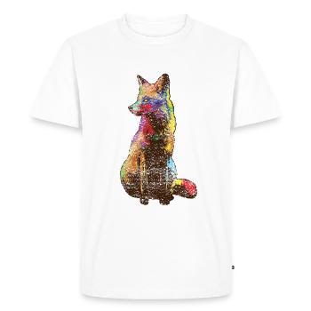Fox - Men's Premium Organic T-Shirt - white - Front - Nico (187cm)