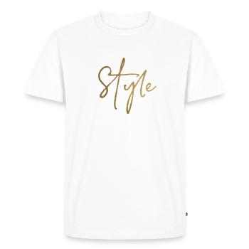 Fashion Style Addict Design - Men's Premium Organic T-Shirt - white - Front - Nico (187cm)