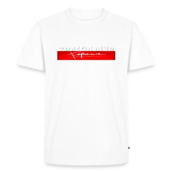 STRAP - performance d'échafaudage - T-shirt Premium bio Homme - blanc - Devant - Nico (187cm)