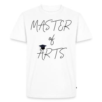 Master Abschluss Uni Geschenk Shirt Master of Arts - Männer Premium Bio T-Shirt - Weiß - Vorne - Nico (187cm)
