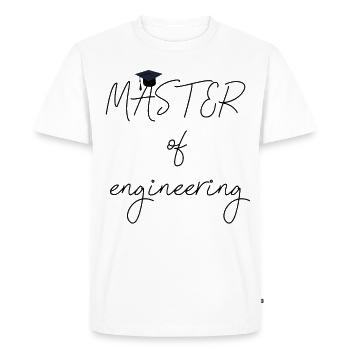 Maîtrise de l’ingénierie - T-shirt Premium bio Homme - blanc - Devant - Nico (187cm)