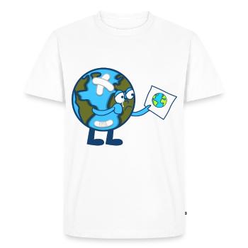 Sauvez l'idée de cadeau de protection de l'environnement de la terre - T-shirt Premium bio Homme - blanc - Devant - Nico (187cm)