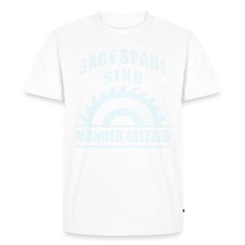 Lumberjack Shirt ● Men's Glitter ● Gift - Men's Premium Organic T-Shirt - white - Front - Nico (187cm)