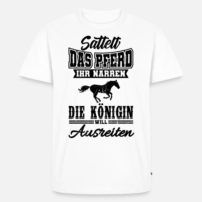 Pferdespruch Pferdesprüche Geschenkidee - Männer Premium Bio T-Shirt - Weiß