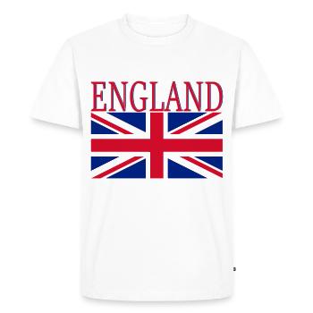 Drapeau de l'Angleterre - T-shirt Premium bio Homme - blanc - Devant - Nico (187cm)