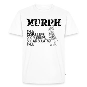 Fitness - WOD Murph - T-shirt Premium bio Homme - blanc - Devant - Nico (187cm)