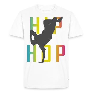 Hip Hop Dance - Men's Premium Organic T-Shirt - white - Front - Nico (187cm)
