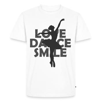 Ballet ballet ballet-ballet sort - T-shirt Premium bio Homme - blanc - Devant - Nico (187cm)