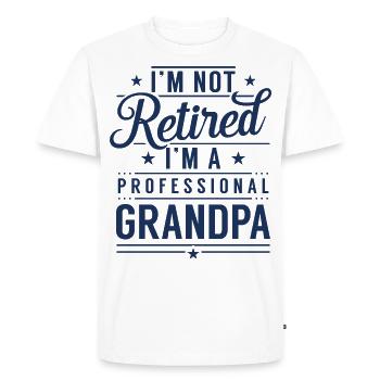 Not retired I'm a professional grandpa - Men's Premium Organic T-Shirt - white - Front - Nico (187cm)